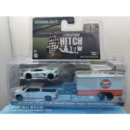 Greenlight cars 1:64 2021 Chevrolets corvette GULF Collection Metal Die-cast Simulation Model Cars Toys