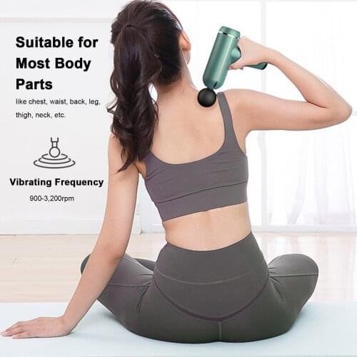 Mini Massage Gun with 4 Massage Heads 32 Speeds Portable Deep Muscle Massager Muscle Pain Relief Touch