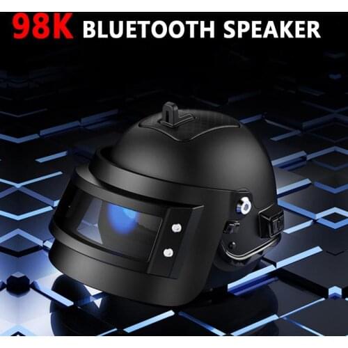 Metal USB Bluetooth 4.0 Wireless Mini Portable Audio Speaker Bluetooth Audio Heavy bass For PUBG three-stage helmet 98k
