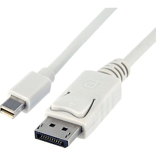 MINI DP male to DP displayport male Video cable 1.8m white color for laptop
