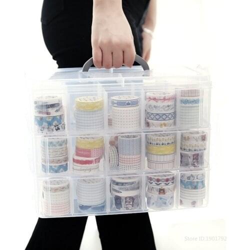 Multiple Grid Transparent Makeup Organizer Storage Box Travel Household Containers for Cosmetic Jewelry Nail Craft Pill Supplies