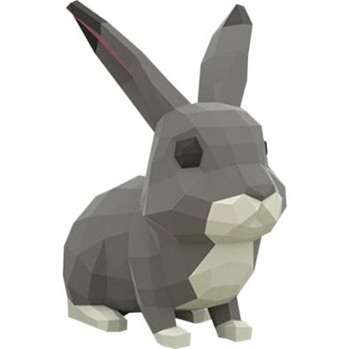Cartoon Kawaii Rabbit Handmade Origami Animal 3D Paper Model DIY Creative Craft Puzzles Educational Kids Toy Desk Decoration
