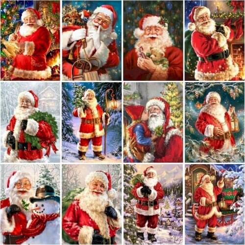 RUOPOTY Painting By Number Canvas Kits Kids Christmas Gift Unframe DIY Adult Coloring By Numbers Portrait Home Decoration