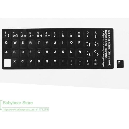 Laptop Keyboard Stickers Protector Sticker Black 2Pcs/Lot Arabic English Farsi Turkish Russian French Italian Thai Desktop