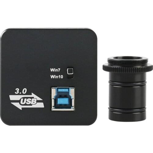 New 5MP USB3.0 CMOS Microscope Camera 23.2mm Adapter C-mount Digital Eyepiece Microscope Free Driver For Windows 7,10 System
