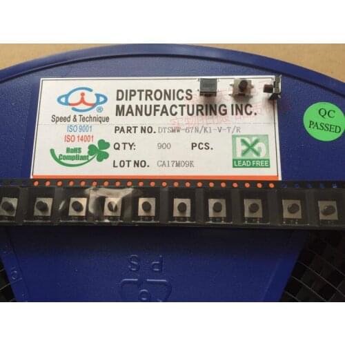 Original new 100% import DIP DTSMW-67K 6*6*5.2 waterproof and dust-proof silicone button touch switch IP67