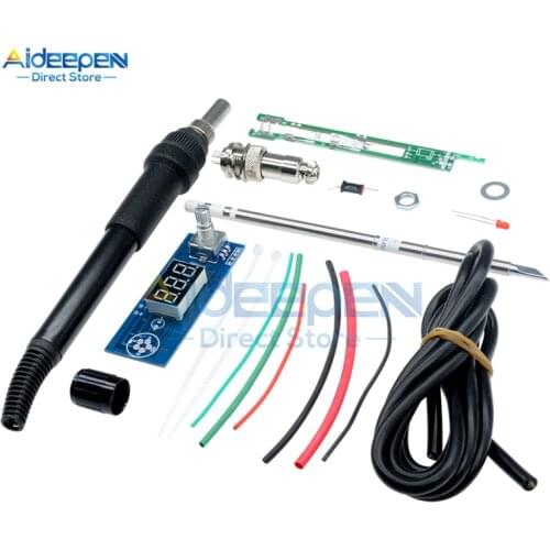 Electric Unit LED Digital Soldering Iron Station Temperature Controller DIY Kits Use For HAKKO T12 Handle Vibration Switch