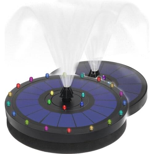 Floating Solar Energy Birdbath Fountain Pump Sprinkler Nozzle Kit Pool Fish Tank Water Circulation Spring Fly Jet Geyser Pump