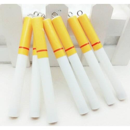 10Pcs Creative Resin Cigarette Charms For DIY Crafts Making Earring Pendant Keychain Fashion Jewelry Findings Wholesale
