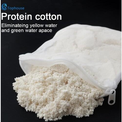 Protein cotton aquarium filter material,to eliminate yellow water and green water for inhibiting algae and purifying water