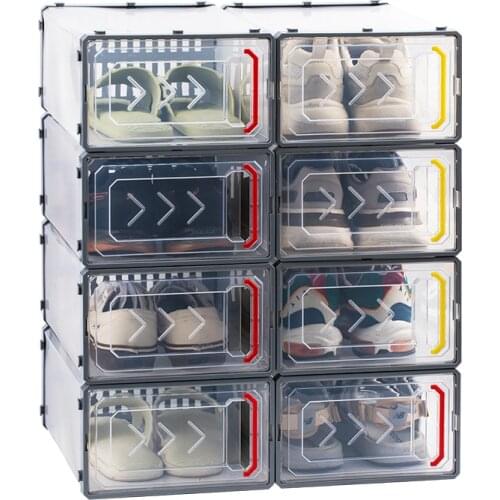Dustproof Plastic Shoe Rack Sneakers AJ Storage Box High-tops High Heels Sports Shoes Organizer Lego Building Blocks Toy Display