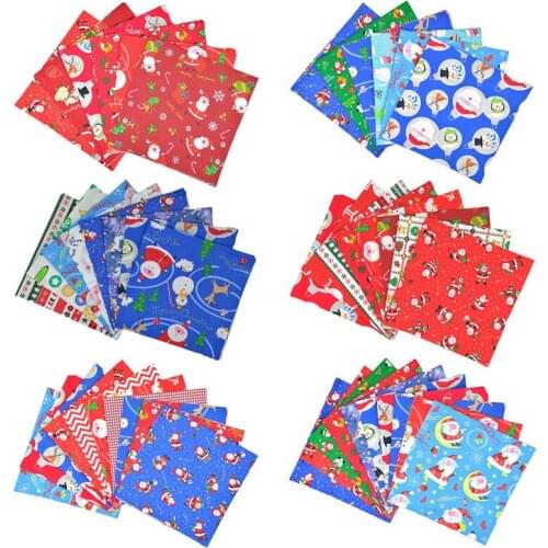 Christmas Series Printed Cotton Patchwork Fabric For DIY Handmade Sewing Clothing Pillow Home Textile Decor Supplies