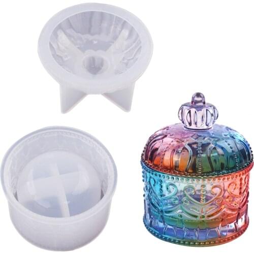 Jewelry Box And Lid Mold DIY Earring Storage Case Silicone Mold Handmade Crystal Epoxy Resin Gypsum Crafts Casting Mould