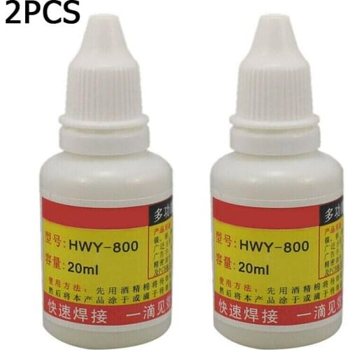 2 Bottles 20ml Stainless Steel Flux Soldering Paste Liquid Welding Solder Tool Non-toxic And Environmentally Friendly