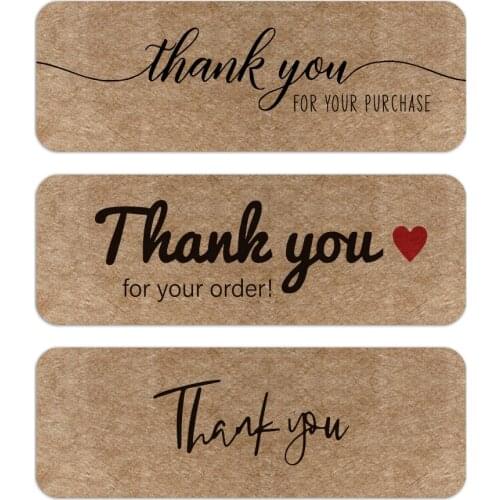 1*3 Inch Kraft Thank You Stickers Seal Labels Thank You For Supporting My Small Business Stickers Wedding Scrapbooking Stickers