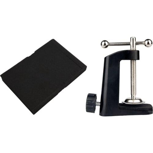 1 Set Sponge Studio Monitor Speaker Acoustic Insulation Foam Insulator Pads 30X20X4.5cm & 1x Metal Table Mounting Clamp