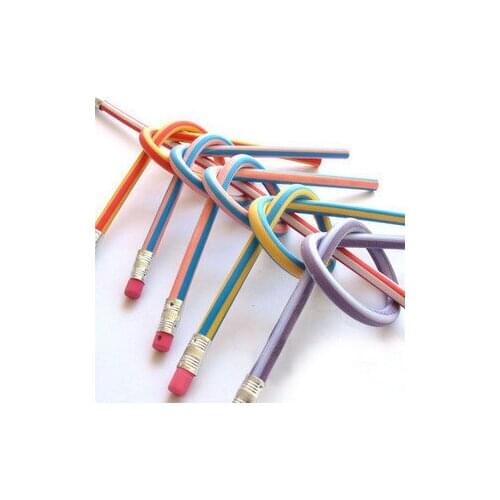 1pcs Creative Stationery Constant bending Soft pencil 18cm Deformation pencil Pupils Gift Prize Wholesale