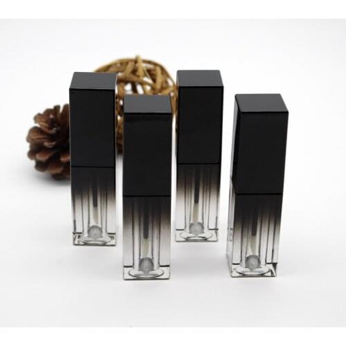 10/20/50pcs Empty 4.5ML Black Square Lip Gloss Tube DIY Cosmetic Lip Balm Mouth Use Container Makeup Lip Glaze Pipe Shell Bottle