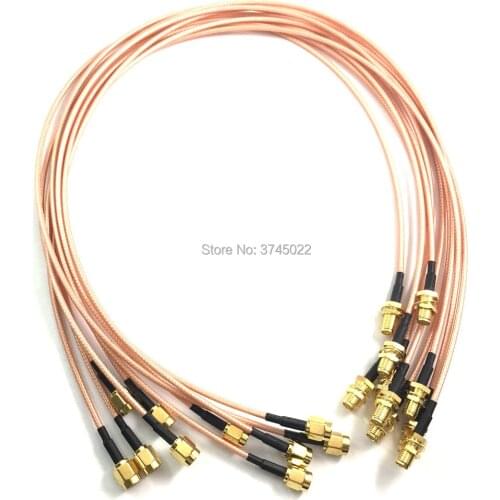 10pcs RG316 Coaxial Cable With rp-Sma Male to rp-Sma Female Connector 50cm