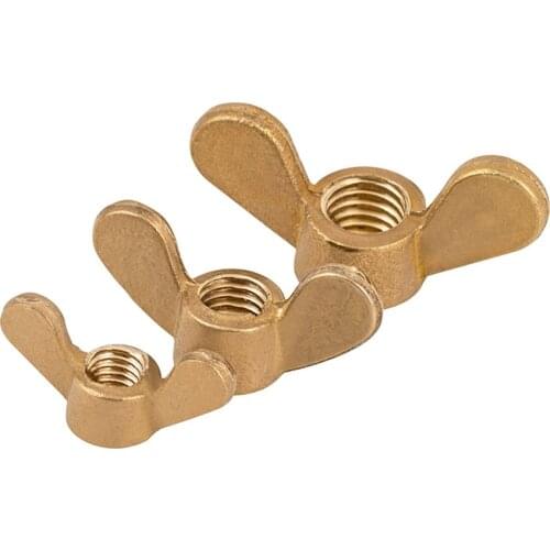 2/5/10Pcs DIN315 Tighten Nut M3 M4 M5 M6 M8 M10 M12 Brass Butterfly Wing Nuts