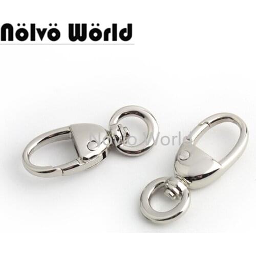 Nolvo World 5-20-100 pcs 3 colors 8mm Deep gold ring snap hook circle round carabiner hook keychain clip hook