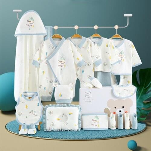 20/21PCS 0-6 Months Summer Newborn Baby Clothing 100% Cotton Kids Clothes Suit Unisex Infant Boys Girls Clothing Set No Box