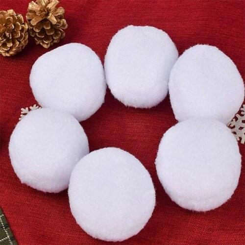 30Pcs 7cm Indoor Realistic Fake Soft Snowballs for Fight Game Christmas Fun Kids Educational Toys for Children Gift