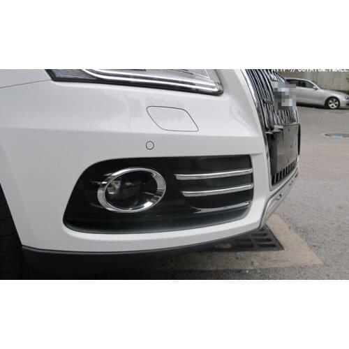 Higher star ABS chrome 4pcs car front fog lamp decoration cover,fog light trim FOR AUDI Q5 2013-2015