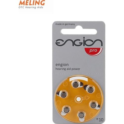 Meling ENGION Zinc Air 1.4V Battery for CIC ITC Hearing aids. e10/A10/PR70 Performance Hearing Aid Batteries made in Germany