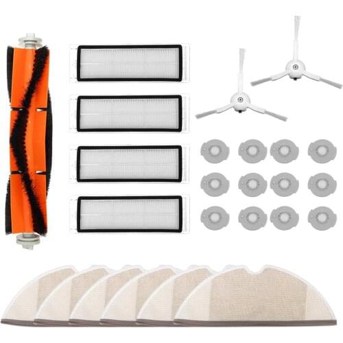 25PCS HEPA Filter Main Brush Side Brush Accessories For Xiaomi MI 1S Robot Vacuum for Roborock S50 S51 S5 S6 Vacuum Cleaner