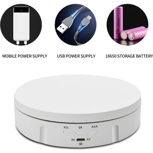 Charging Automatic Turntable Live Turntable Jewelry Electric Rotating Table 360 Degree Rotate Panoramic Display Table
