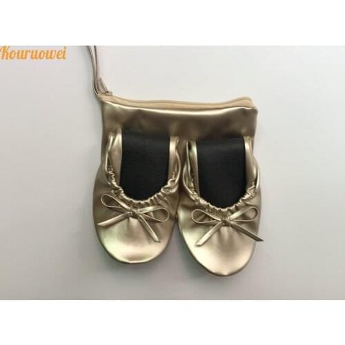 Free Shipping! Customized light gold rollable shoes for after party use