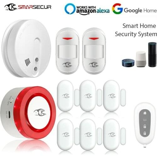 Wireless WIFI Shine Light Siren with Alarm Sensor For Smart Home Security System