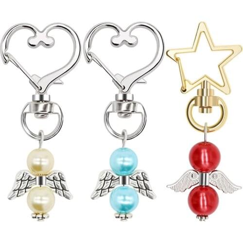 Handmade Anime Angel Keychain Cute Key Chain For Women Baby Friends Gifts Key Pendant Accessories chaveiro porte clef llaveros
