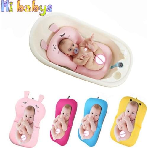 Baby Bathtub Baby Bath Bloom Neworn Bathing Pad Mat Infant Safety Security Bath Seat Support Shower folding seat