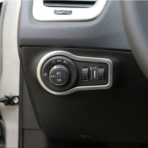 For Jeep Renegade 2014-2017 2018 2019 Headlight Adjustment Button Frame Cover Interior Decoration Auto Accessories Car Styling
