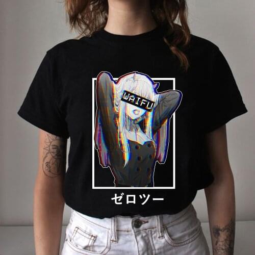 DARLING in the FRANXX T-Shirt Men Cotton T Shirt Anime Zero Two 02 Clothes Anime Tops Tees