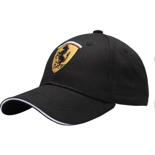 New streetwear Cotton embroidery unisex hip hop hat for Ferrari badge adjustable dad hats women Sun hat racing men baseball cap
