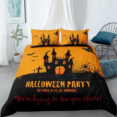 Horror Castle Bedding Set Halloween Fashionable High End Duvet Cover Queen King Twin Full Single Double Unique Design Bed Set