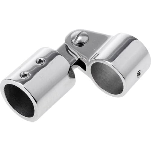 Marine 316 Stainless 1"(25mm) Bimini Top Caps External Eye End w/ Deck Hinge