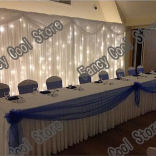 Pretty and princessy white Wedding starlight Backdrop Curtain with Led Light for Wedding trinkle venue backdrop Decoration