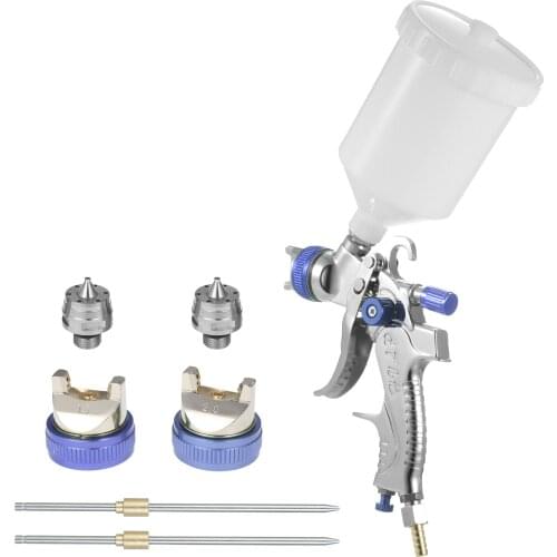 Gravity Feed Air Spray Gun HVLP Sprayer Paint Gun with 600ML Cup 1.4mm Nozzle for Painting Car Furniture Wall