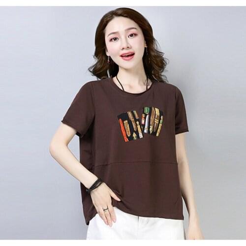 Summer top print shirt Loose women blouse plus size womens tops and blouses fashion blusas mujer de moda 2019 chemise femme