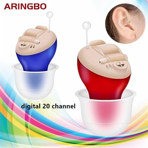 Best Sound In-ear Sound Amplifier Mini Hearing Aid 20 channel Aids Device Adjustable Tone Personal Ear Care Tools High Power