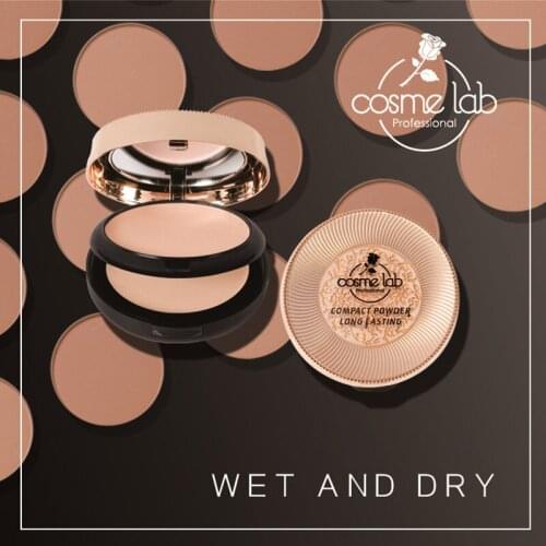 Matte Pressed Face Powder New Wet Dry Double-layer Compact Powder Natural Long-Lasting Waterproof Makeup Concealer TSLM1