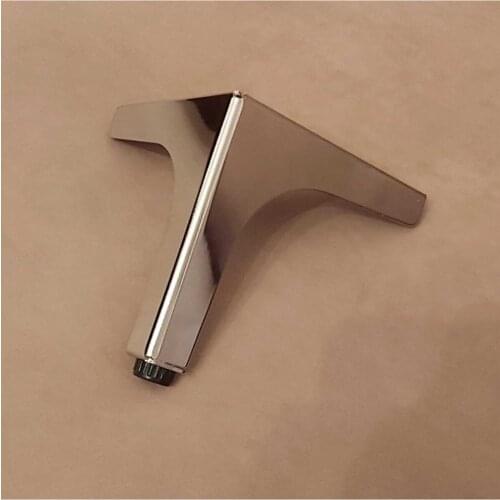 Metal Chrome Furniture Leg Adjustable Bingolu Luxury Foot 12,5 Cm ( 4 Pcs)