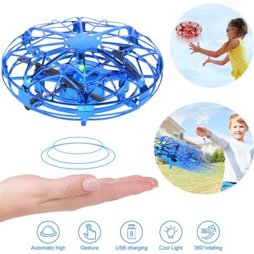 Mini UFO Drone Helicopter RC plane Hand Sensing Infrared Electric Quadcopter Induction Flying Ball for boy Kids RC Toys Gift