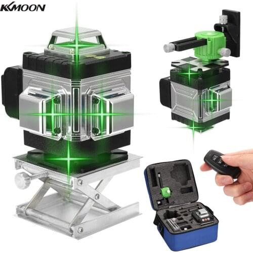 KKMOON Multifunctional 16 Lines 3D Green Laser Level Self-leveling 360 Level Instrument with Vertical Horizontal Oblique Line