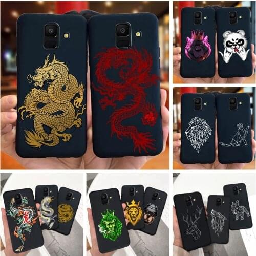 Cool Fashion Case For Samsung Galaxy A6 2018 A600 Soft Silicone Black Phone Cover Case For Samsung A6 Plus 2018 A 6 A6+ A605F