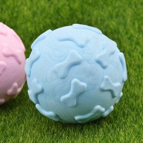 New TPR Material Creamy Scent Dog Toy Candy Color Pet Clean Teeth Outdoor Sports Training Ball